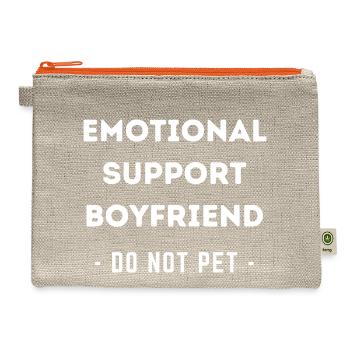Emotional Support Boyfriend - Hemp Carry All Pouch - natural/orange - Front