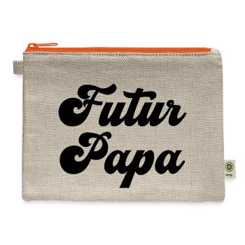 Futur Papa - Hemp Carry All Pouch - natural/orange - Front