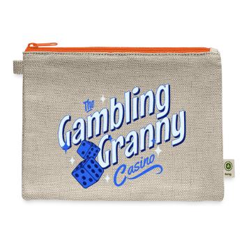 Gambling Granny Casino - Hemp Carry All Pouch - natural/orange - Front