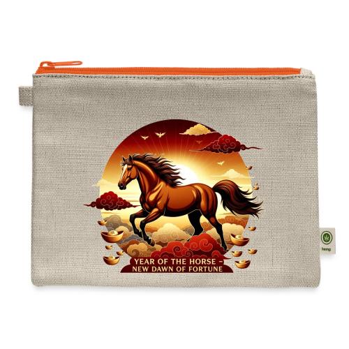 Year of the Horse Sunrise T Shirt, Lunar New Year - Hemp Carry All Pouch