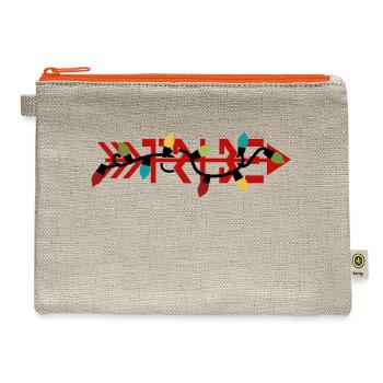 TRIBE Christmas Lights - Hemp Carry All Pouch - natural/orange - Front