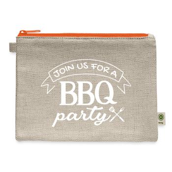 Join Us For A Bbq Party Bbq Grill Lover - Hemp Carry All Pouch - natural/orange - Front