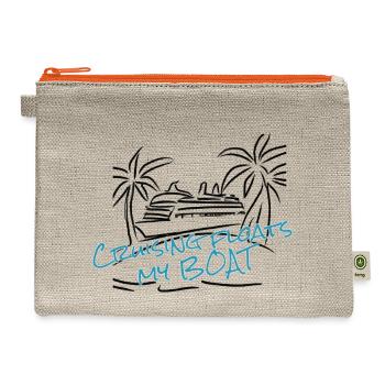 Floats My Boat - Hemp Carry All Pouch - natural/orange - Front