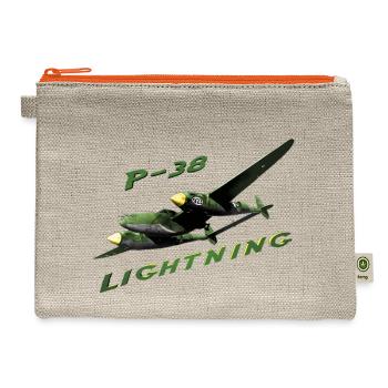P 38 - Hemp Carry All Pouch - natural/orange - Front