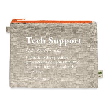 Tech Support Definition - Hemp Carry All Pouch - natural/orange - Front