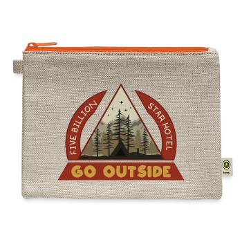 Go Outside - Hemp Carry All Pouch - natural/orange - Front