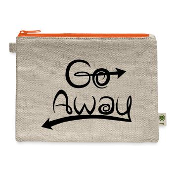 Go Away - Hemp Carry All Pouch - natural/orange - Front