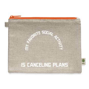 Anti Social - Hemp Carry All Pouch - natural/orange - Front