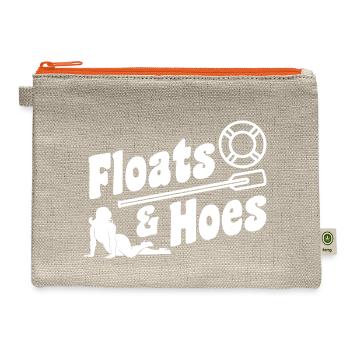 Tubing Trip Float Day Floats And Hoes Funny River - Hemp Carry All Pouch - natural/orange - Front