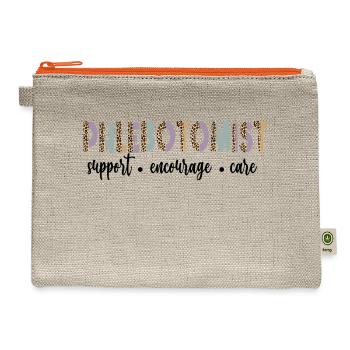 Phlebotomist support Sticker - Hemp Carry All Pouch - natural/orange - Front
