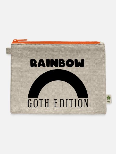 Rainbow for goths - Hemp Carry All Pouch - natural/orange