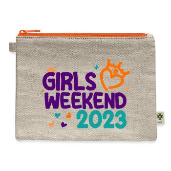 Girls Weekend 2023 - Hemp Carry All Pouch - natural/orange - Front