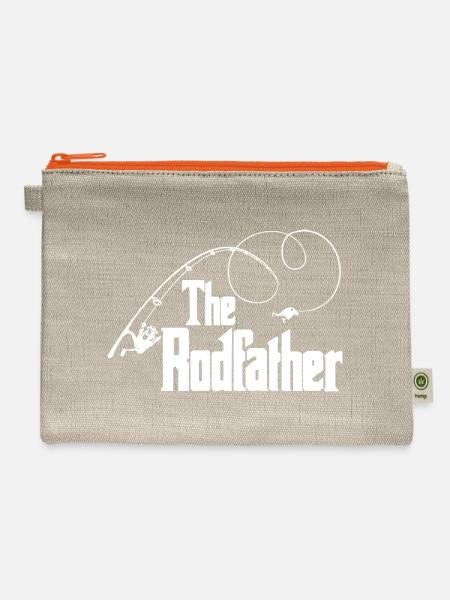 The Rodfather Top Rod Fishing Fish The Godfather - Hemp Carry All Pouch - natural/orange