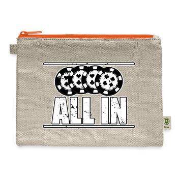All In Design For Poker And Casino Friends - Hemp Carry All Pouch - natural/orange - Front