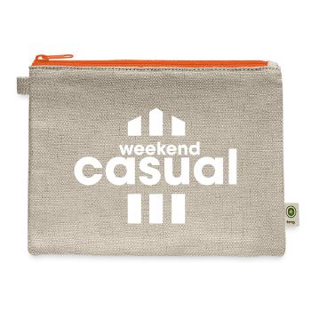 Weekend Casual white - Hemp Carry All Pouch - natural/orange - Front