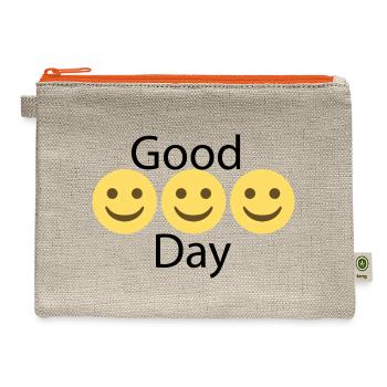 Good Day - Hemp Carry All Pouch - natural/orange - Front