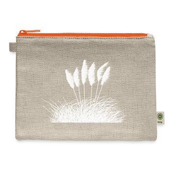 Wildflower Bush Toi Toi Blowing In The Wind - Hemp Carry All Pouch - natural/orange - Front