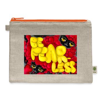 BE Fearless by HM_Geekarts - Hemp Carry All Pouch - natural/orange - Front