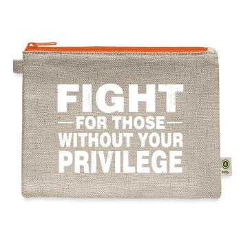 Social Justice - Hemp Carry All Pouch - natural/orange - Front