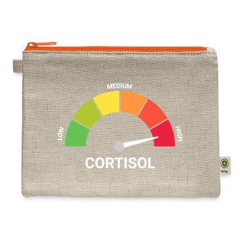 High Cortisol Levels - Hemp Carry All Pouch - natural/orange - Front