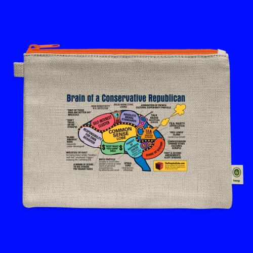 Brain of a Conservative Republican - Hemp Carry All Pouch