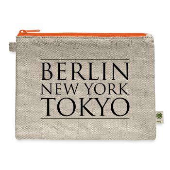 Berlin New York Tokyo - Hemp Carry All Pouch - natural/orange - Front