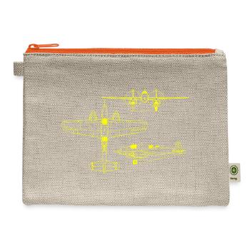 3 View Lockheed P38 Lighting - Hemp Carry All Pouch - natural/orange - Front