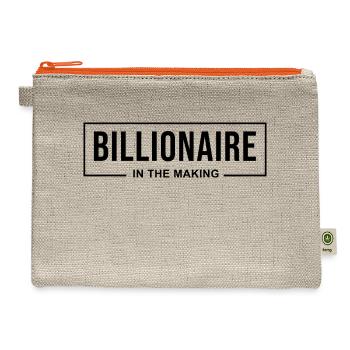 Billionaire In The Making - Hemp Carry All Pouch - natural/orange - Front
