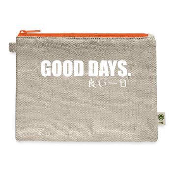 Good Days - Hemp Carry All Pouch - natural/orange - Front
