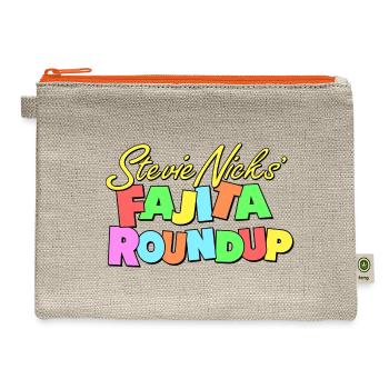 Stevie Nicks Fajita Roundup Logo Only Snl By Kelly - Hemp Carry All Pouch - natural/orange - Front