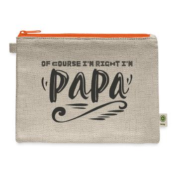 Funny Papa - Hemp Carry All Pouch - natural/orange - Front