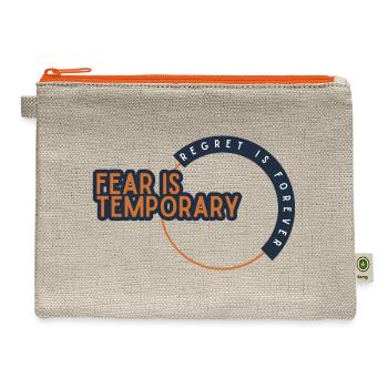 Fearless Future - Hemp Carry All Pouch - natural/orange - Front