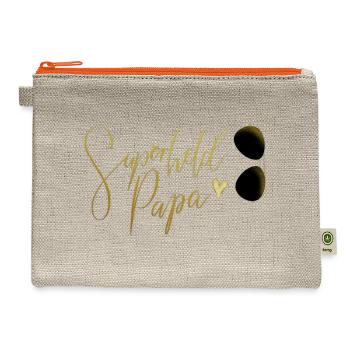 Superheld Papa - Hemp Carry All Pouch - natural/orange - Front