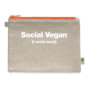 Social Vegan - Hemp Carry All Pouch - natural/orange - Front
