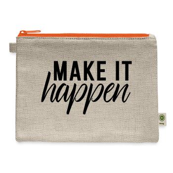 Make It Happen - Hemp Carry All Pouch - natural/orange - Front