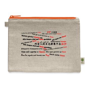 All eyes on Gaza - Hemp Carry All Pouch - natural/orange - Front