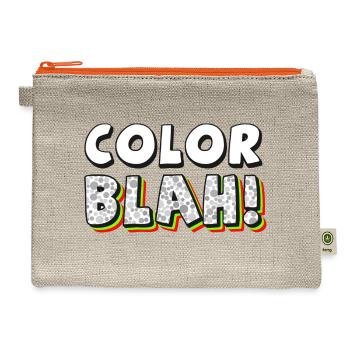 Color Blah - Hemp Carry All Pouch - natural/orange - Front