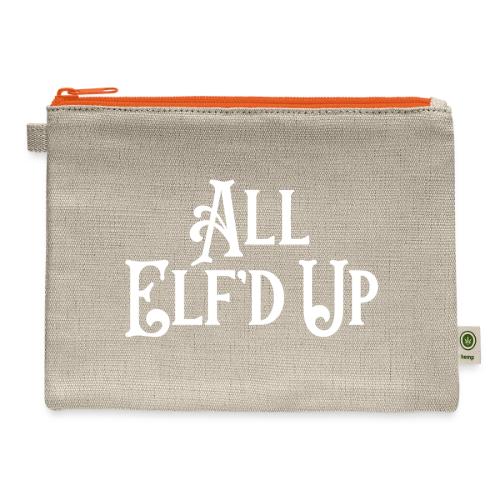 All Elf'd Up in White - Hemp Carry All Pouch
