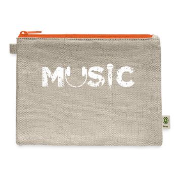 Creative Music Headphone and Microphone - Hemp Carry All Pouch - natural/orange - Front