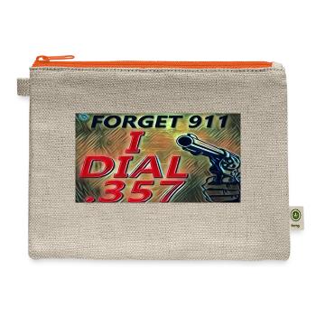 Forget 911 - Hemp Carry All Pouch - natural/orange - Front