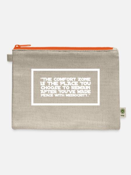 Mediocrity - Hemp Carry All Pouch - natural/orange