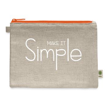 Make It Simple - Hemp Carry All Pouch - natural/orange - Front