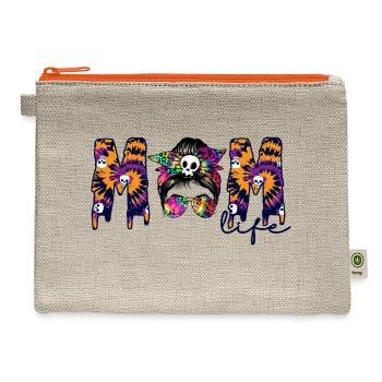 Mom life - Hemp Carry All Pouch - natural/orange - Front