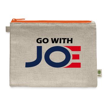 Go With Joe - Hemp Carry All Pouch - natural/orange - Front