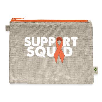 Kidney Cancer Support - Hemp Carry All Pouch - natural/orange - Front