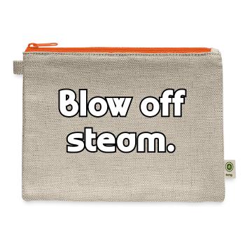 Blow off steam 1 - Hemp Carry All Pouch - natural/orange - Front