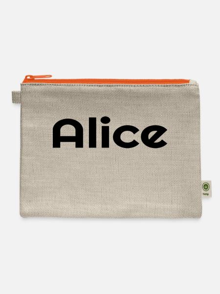 Alice 1 - Hemp Carry All Pouch - natural/orange