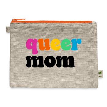 Queer Mom - Hemp Carry All Pouch - natural/orange - Front