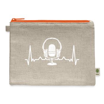 Podcast Microphone A True Crime Murder Show Lover - Hemp Carry All Pouch - natural/orange - Front