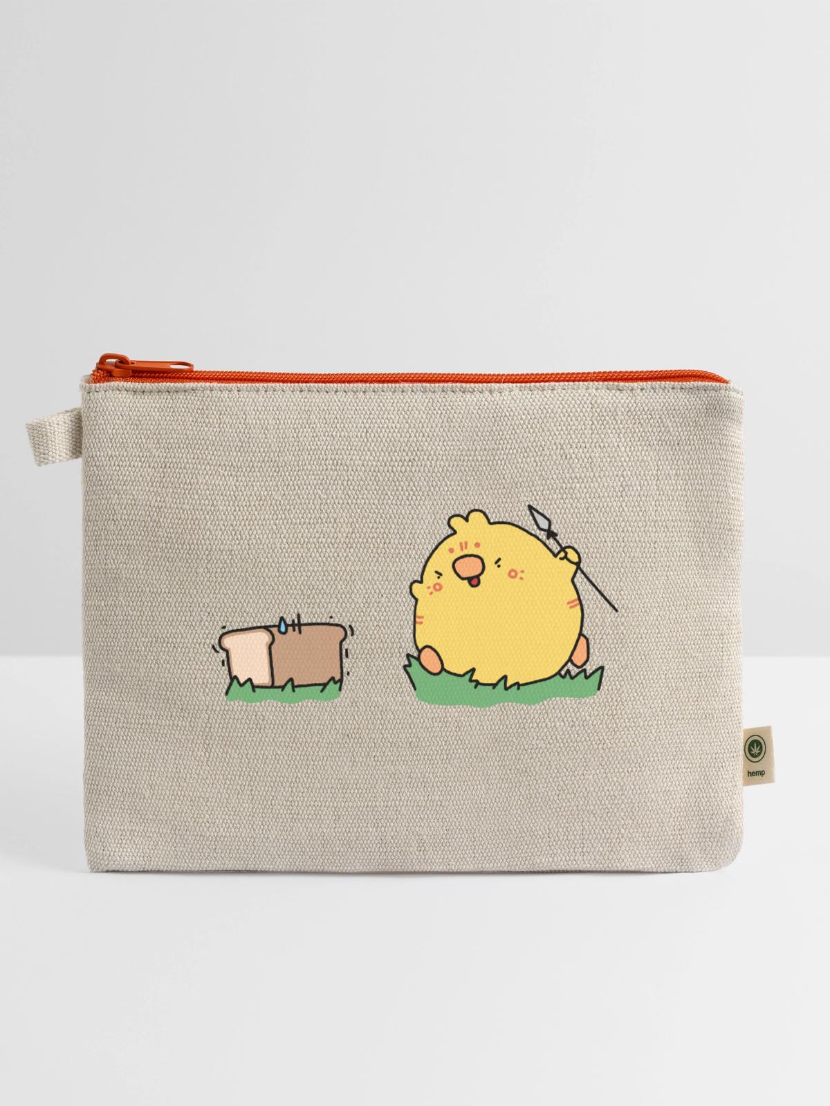 Bread Hunting - Hemp Carry All Pouch - natural/orange - Front